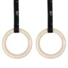 Gymnastics Rings-Wooden Crosstraining 32mm+Adjustable Straps -FitGear Store gladiatorfit gymnastics rings wooden crosstraining 32mm adjustable straps