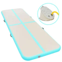 VIDAXL Pvc Inflatable Gymnastics Mat With Pump 400X100X10Cm