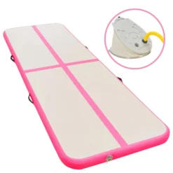 VIDAXL Pvc Inflatable Gymnastics Mat With Pump 800X100X10Cm